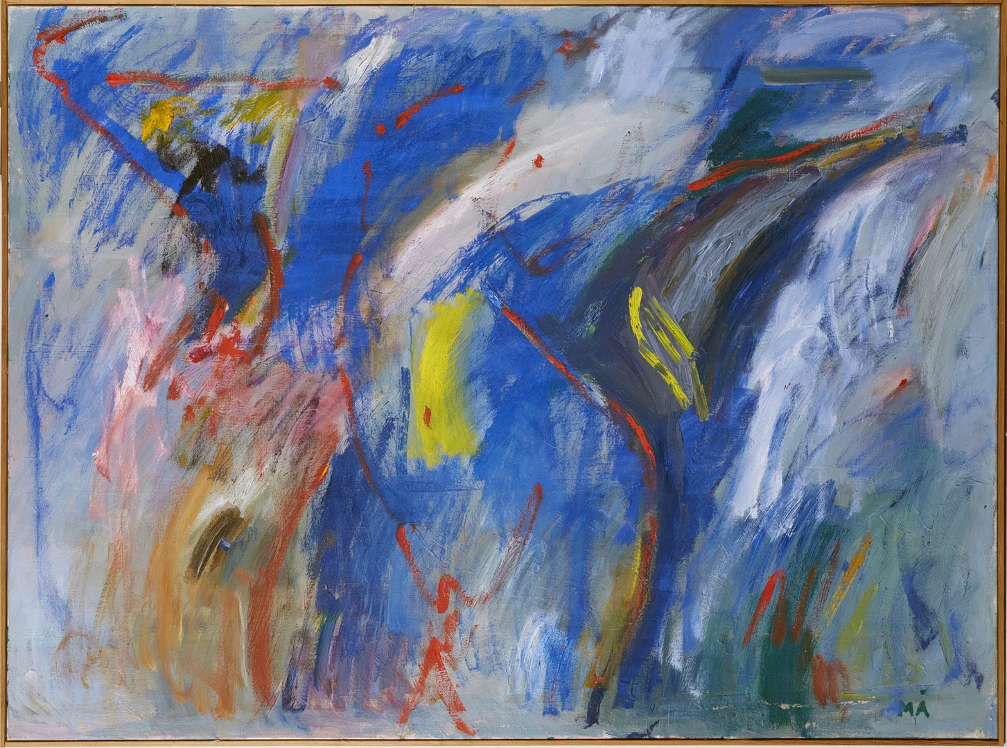 MARIANNE ÅGREN. (f. 1943), olja på duk, abstrakt komposition. — Paintings — Stockholms Auktionsverk Sickla