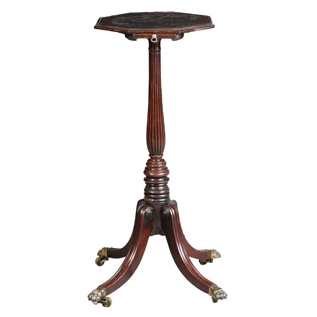 A GEORGE III MAHOGANY KETTLE STAND IN THE MANNER OF CHIPPENDALE, CIRCA 1780. — Tables — Bishop & Miller