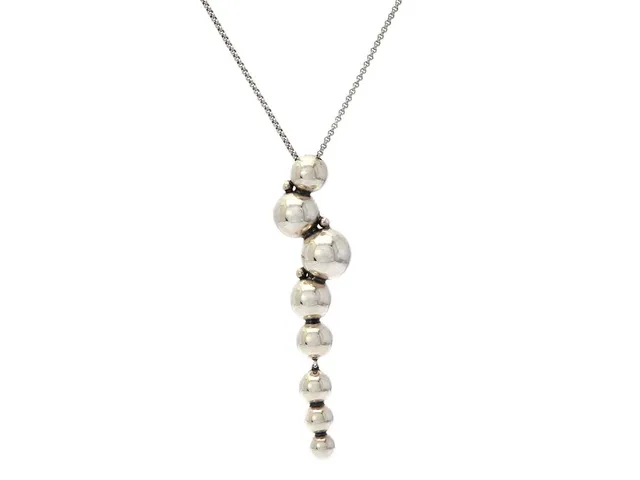 GEORG JENSEN, hänge med kedja, sterlingsilver, Moonlight grapes, längd 41/43/45 cm, vikt 15,1 g, originaletui.