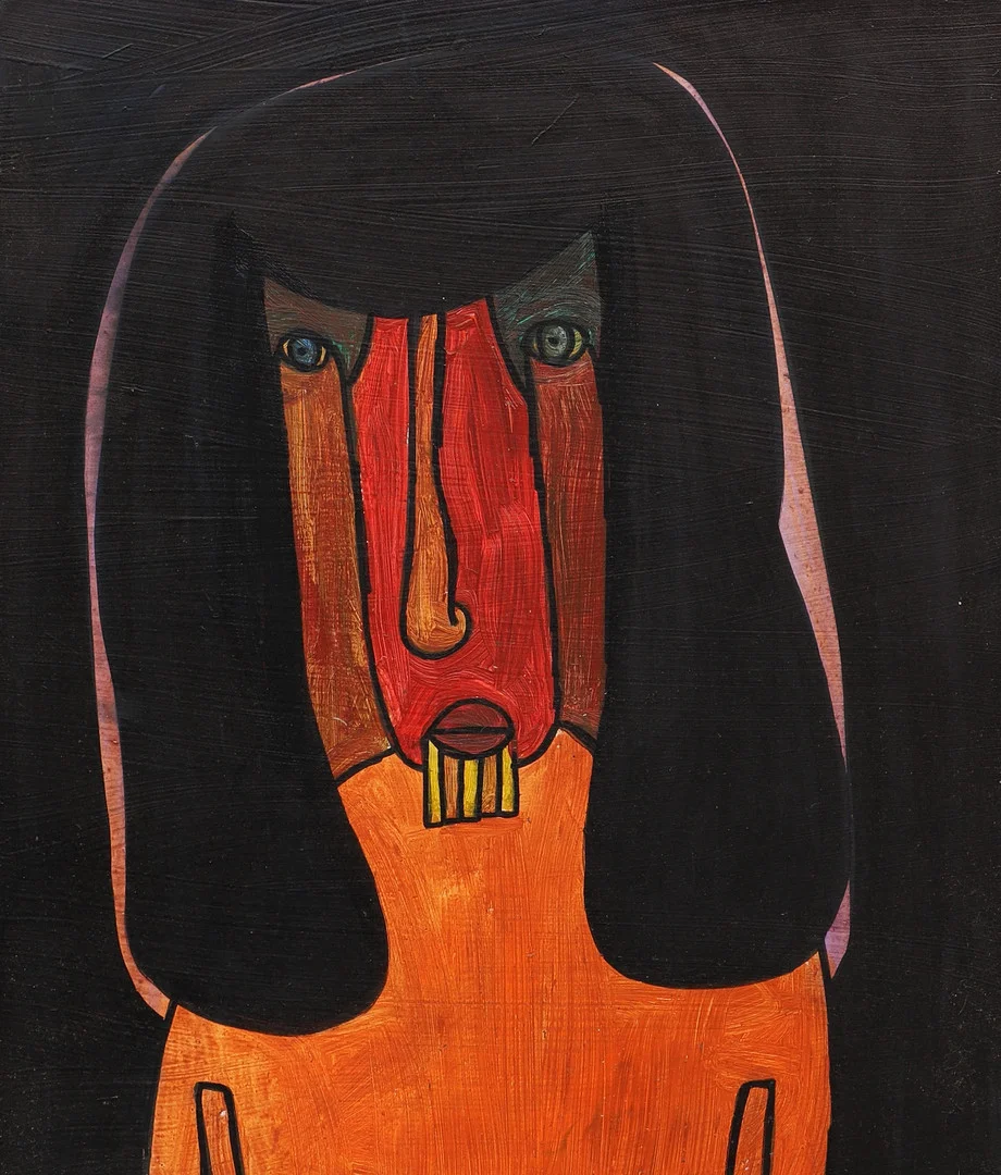 KJELL HOBJER. Olja på pannå, figurkomposition, ingen synlig signatur. — Paintings — Ekenbergs Auktioner