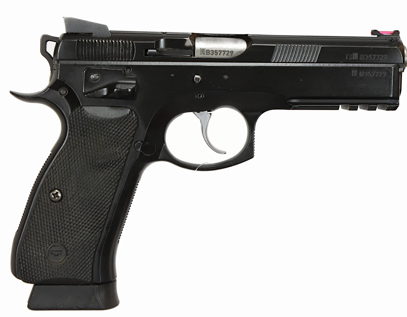 PISTOL, fabrikat CZ, modell SP 75-01 Shadow, kaliber 9x19, tillv.nr B357729, se-nr SE2388363. — Pistols — Walter Borg