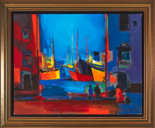 Mouly, Marcel — "Ouverture sur le Port de la Valette" 1985