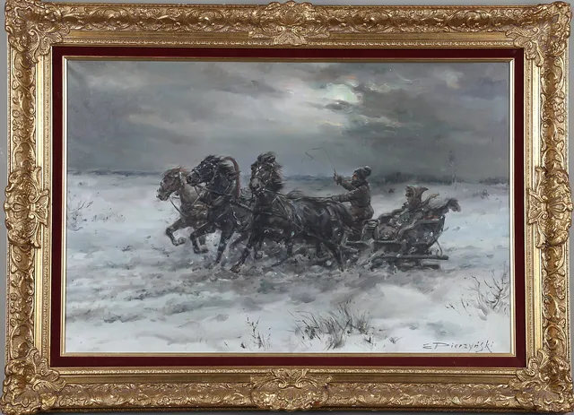 EDWARD PIERZYNSKI. olja på duk, signerad.