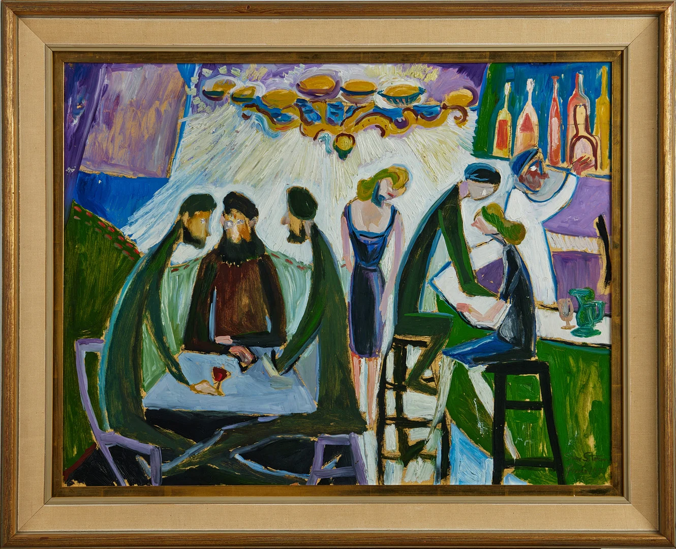 SVEN STORM. Parisscen, signerad och daterad Sven Storm -1950, olja på pannå. — Paintings — Stockholms Auktionsverk Magasin 5