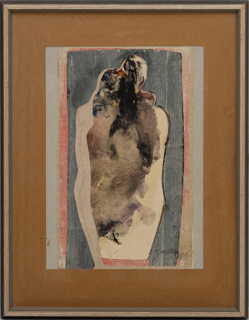 LILO PETERS (TYSKLAND 1913 - 2001). Collage, signerad. — Other — Auktionshuset Kolonn