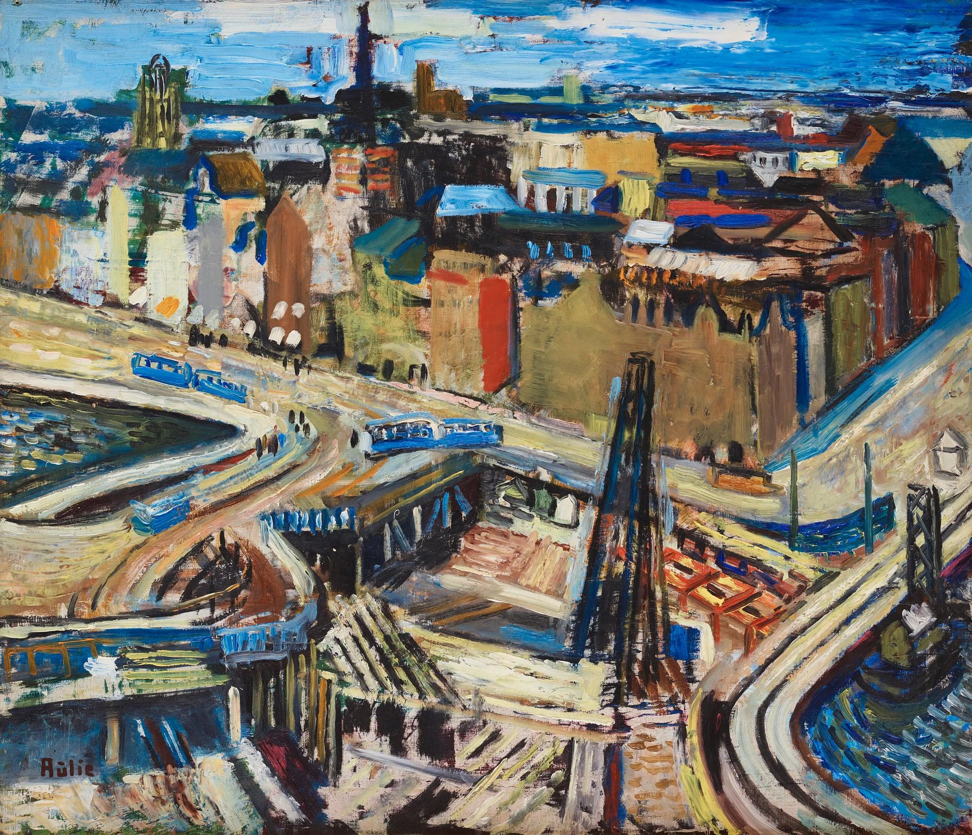 Reidar Aulie, "Slussen, Stockholm". — Bukowskis