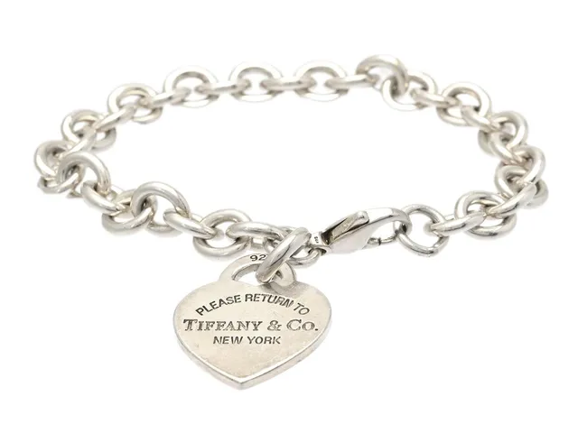 TIFFANY & CO., armband, Please return to, sterlingsilver, längd 18 cm, vikt 29,8 g, smyckespåse, originaletui.