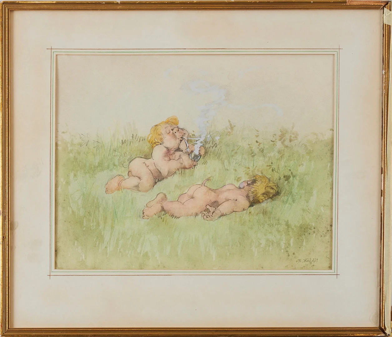 ROBERT HÖGFELDT. Troll, gouache. — Paintings — Stockholms Auktionsverk Magasin 5