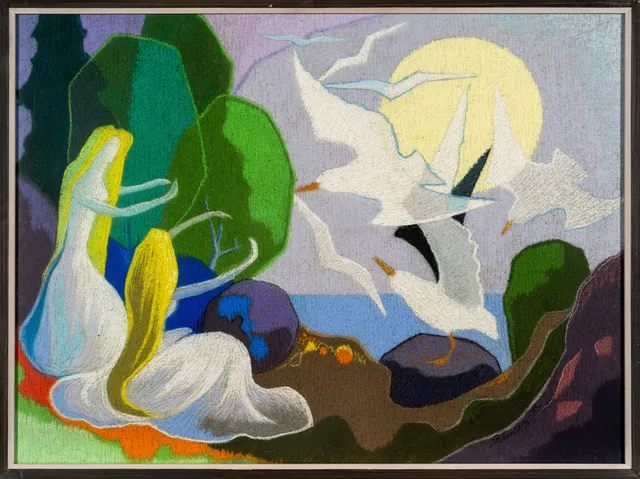 IVAR RÖNNBERG. Pastell på papper, "Saga & Verklighet".