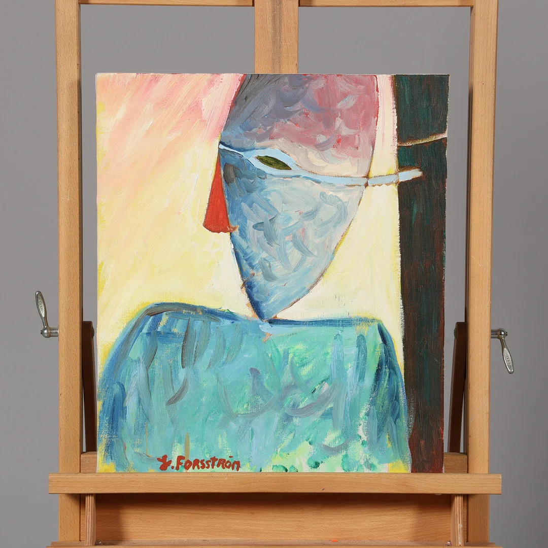 JONNY FORSSTRÖM. OLJA PÅ DUK, "New York", signerad samt daterad 1987. — Paintings — Borås Auktionshall