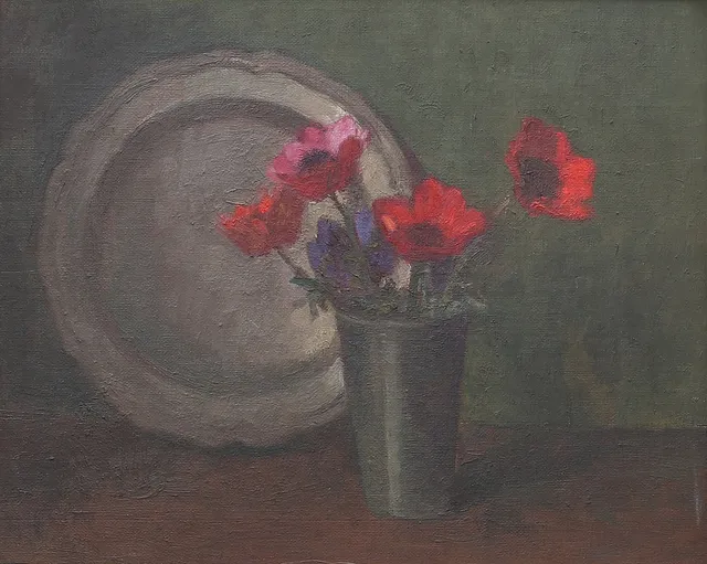 LEOPOLD MORSING. (1887-1971) Stilleben, olja på pannå, signerad.