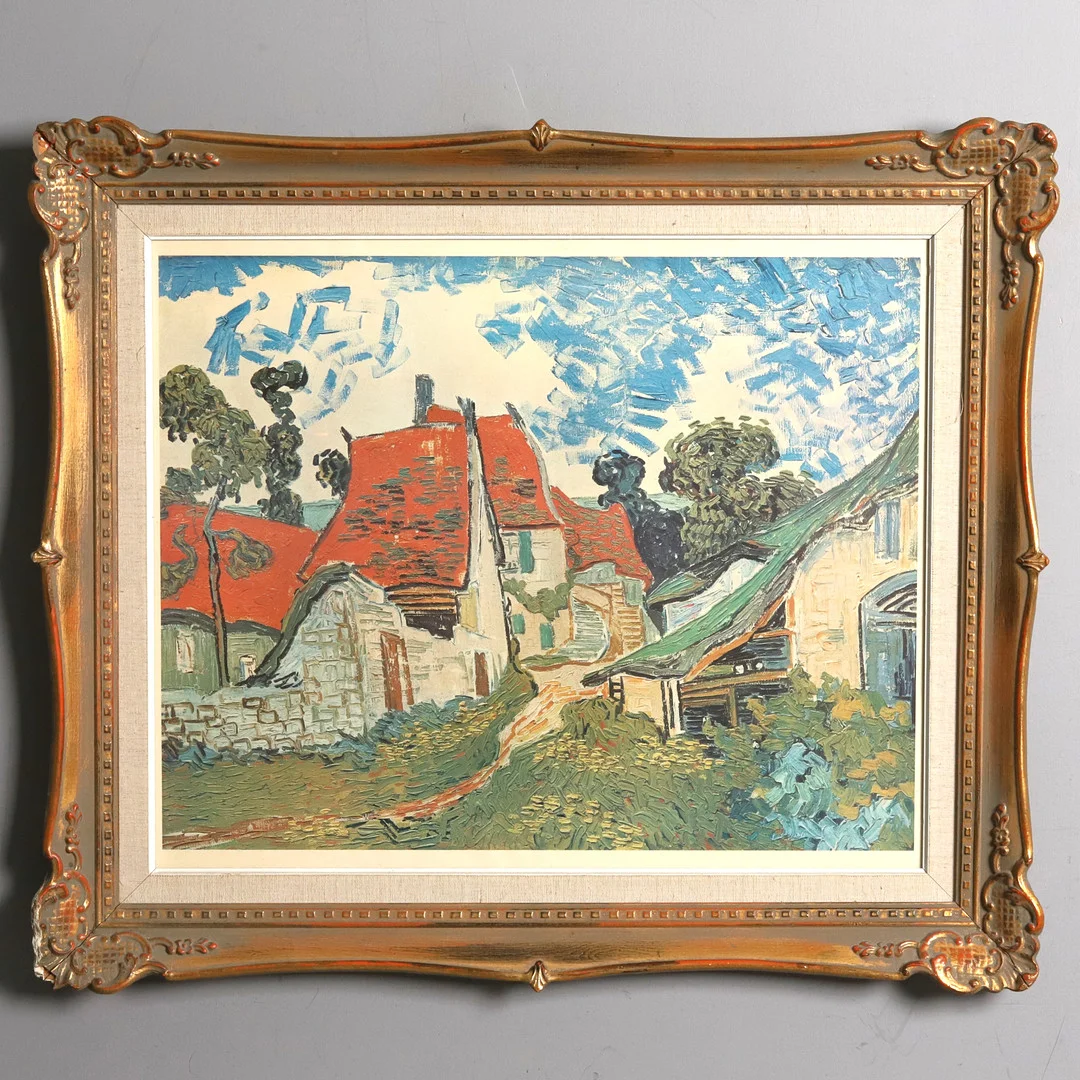 VINCENT VAN GOGH. EFTER. Punktrastertryck. "Rue d'Auvers-sur-Oise". — Engravings & Prints — Örebro Stadsauktioner