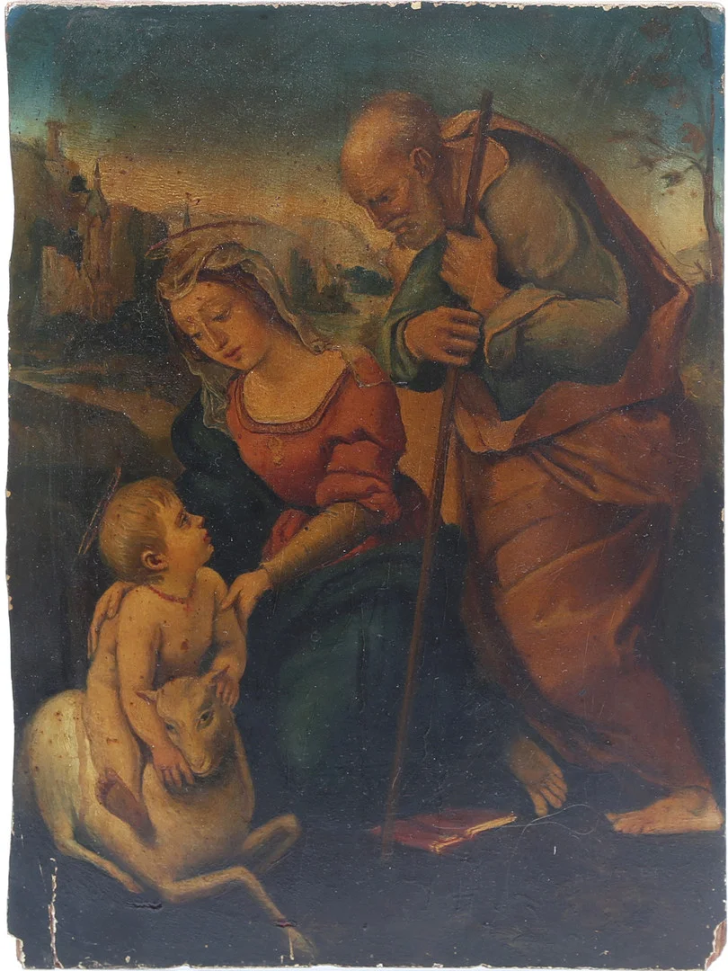 AFTER RAFAEL SANZIO. Holy Family with the Lamb. — Paintings — Balclis