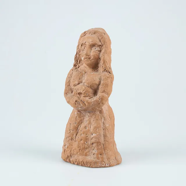 ALPO JAAKOLA. "Brödflickan", signerad, terrakotta skulptur.