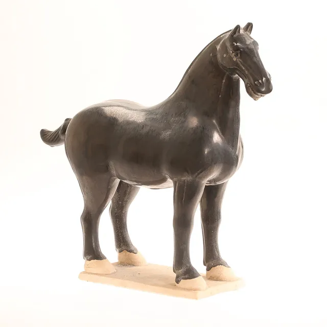 SKULPTUR, häst, lergods, Tangstil, nutida, Kina.