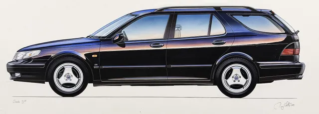 RONY LUTZ. SAAB. Original. Saab 9-5, Black.