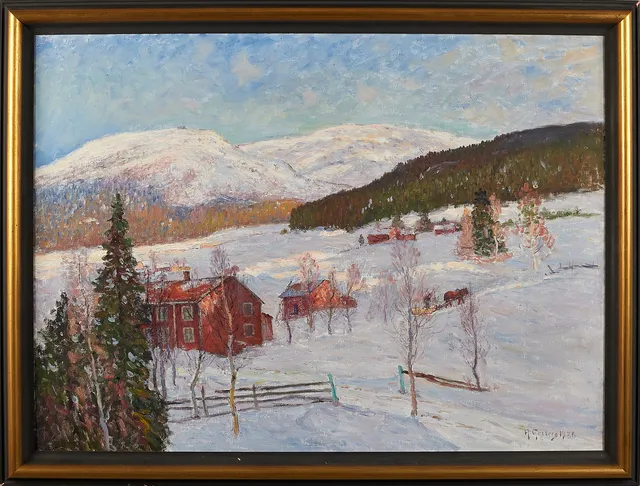 ANTON GENBERG. Åreskutan, signerad och daterad A.Genberg 1936, olja på duk.