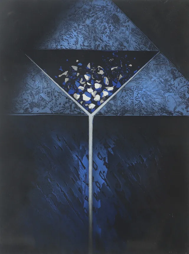 MINAKO MASUI. Komposition, färglitografi, signerad.