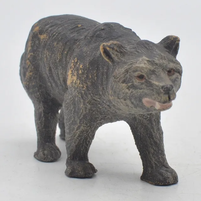 SPIELZEUGFIGUR BRAUNBÄR, ELASTOLIN, DEUTSCHLAND UM 1930ER JAHRE.