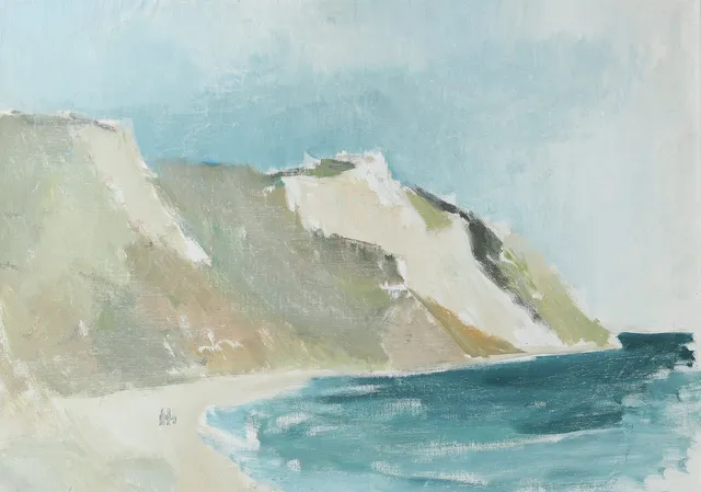ROLF NORDENGREN. TILLSKRIVEN. Figurer på stranden, olja på duk, osignerad.
