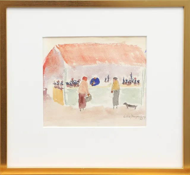 GILLIS MAGNUSSON. AKVARELL, signerad, 1965.