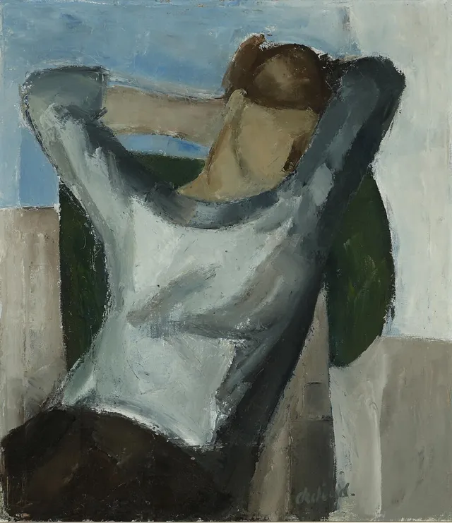 Woman. Signed Ekelund. Oil on canvas. 78×67 cm.