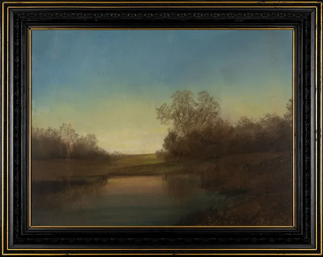 OIDENTIFIERAD KONSTNÄR. Pastell på papper, Landskapsmotiv, Signerad 1900-tal.
