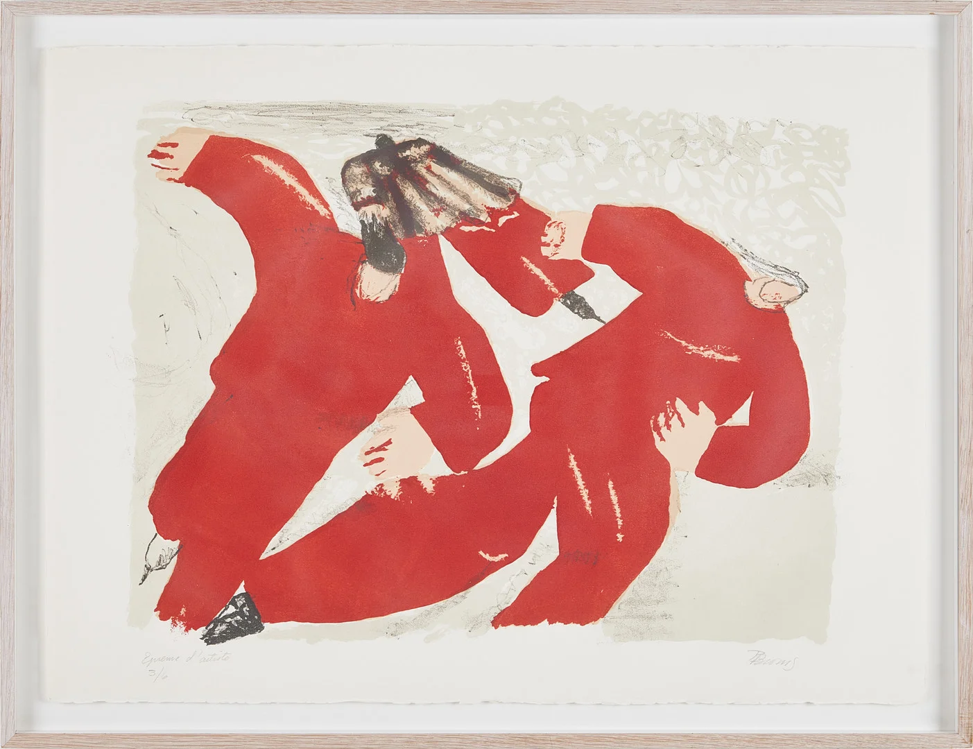 BIRGIT BROMS. Skridskoåkare. — Engravings & Prints — Stockholms Auktionsverk Magasin 5
