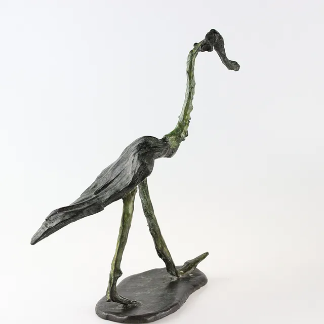 PETER TILLBERG. Skulptur, "Stolpfågel", brons, signerad och numrerad 3/3.