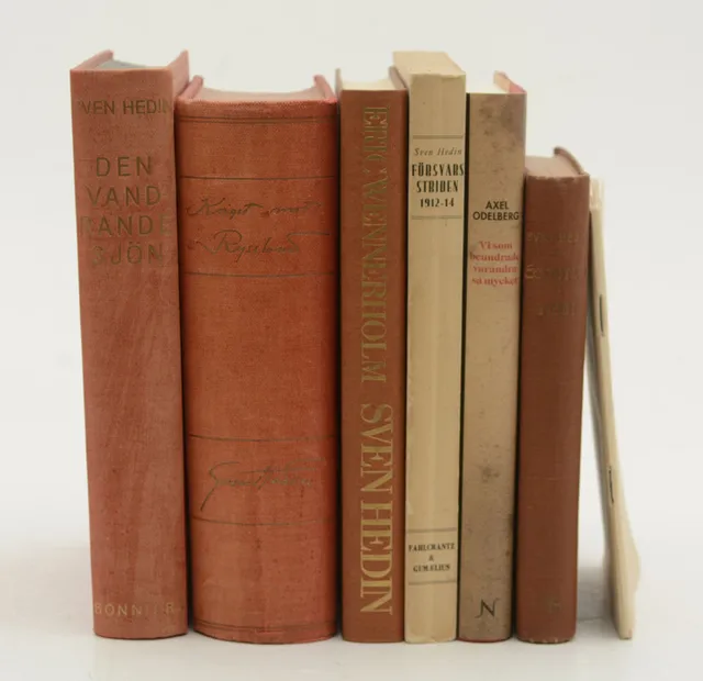 SVEN HEDIN. Böcker av och om Sven Hedin, 7 vol.