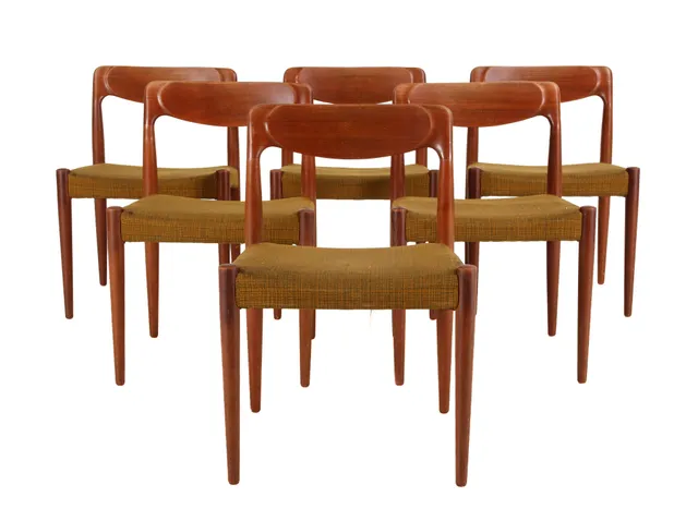 Danish furniture manufacturer. Six dining chairs, teak, 1960s (6)