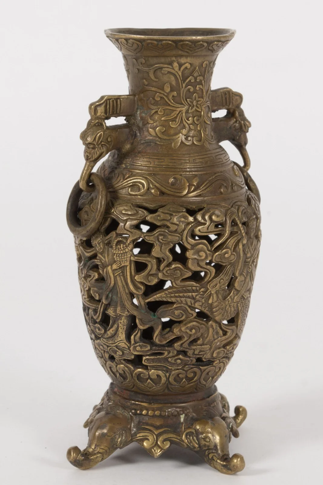 Chinese pierced bronze 'vase' — Hobby and collectibles/Asian art — Lauritz