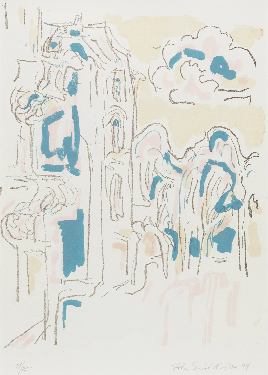Nielsen, John David — Bylandskap, 1994 — Kunst/Grafikk — Blomqvist