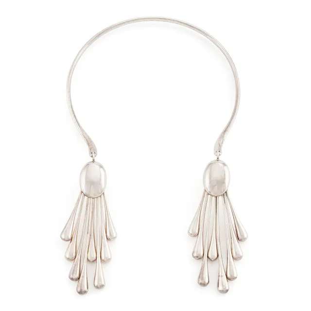 Astrid Fog, collier, sterlingsilver, för Georg Jensen, formgiven 1971.