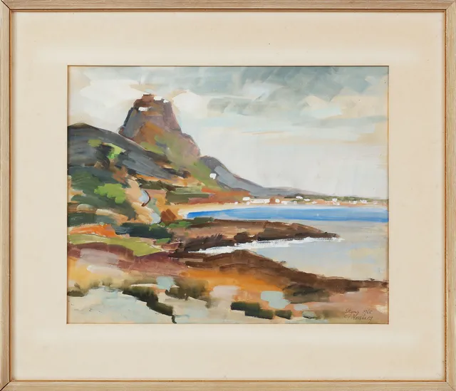 GUNNAR MOSSBERG. "Skyras" gouache, signerad och daterad 1965.