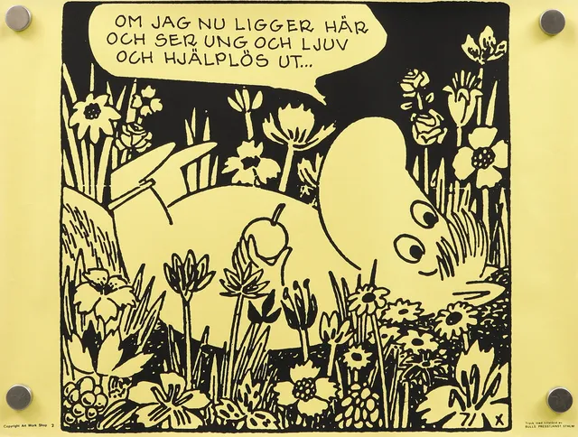 TOVE JANSSON. Efter. Affischer 4 st, tryckt hos Bulls Presstjänst Stockholm, 1960-tal.