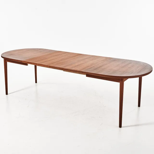 NILS JONSSON, matbord, teak, "Ove", Bra Bohag, Troeds, Bjärnum, 1960-tal, brännmärkt.