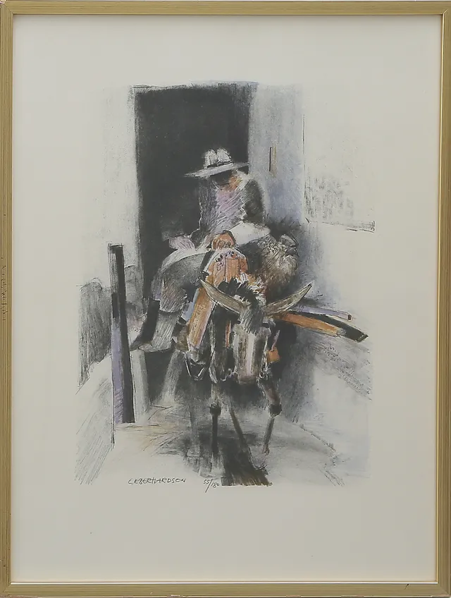 EBBE EBERHARDSON. LITO 55/180, signerad, 1900-tal.