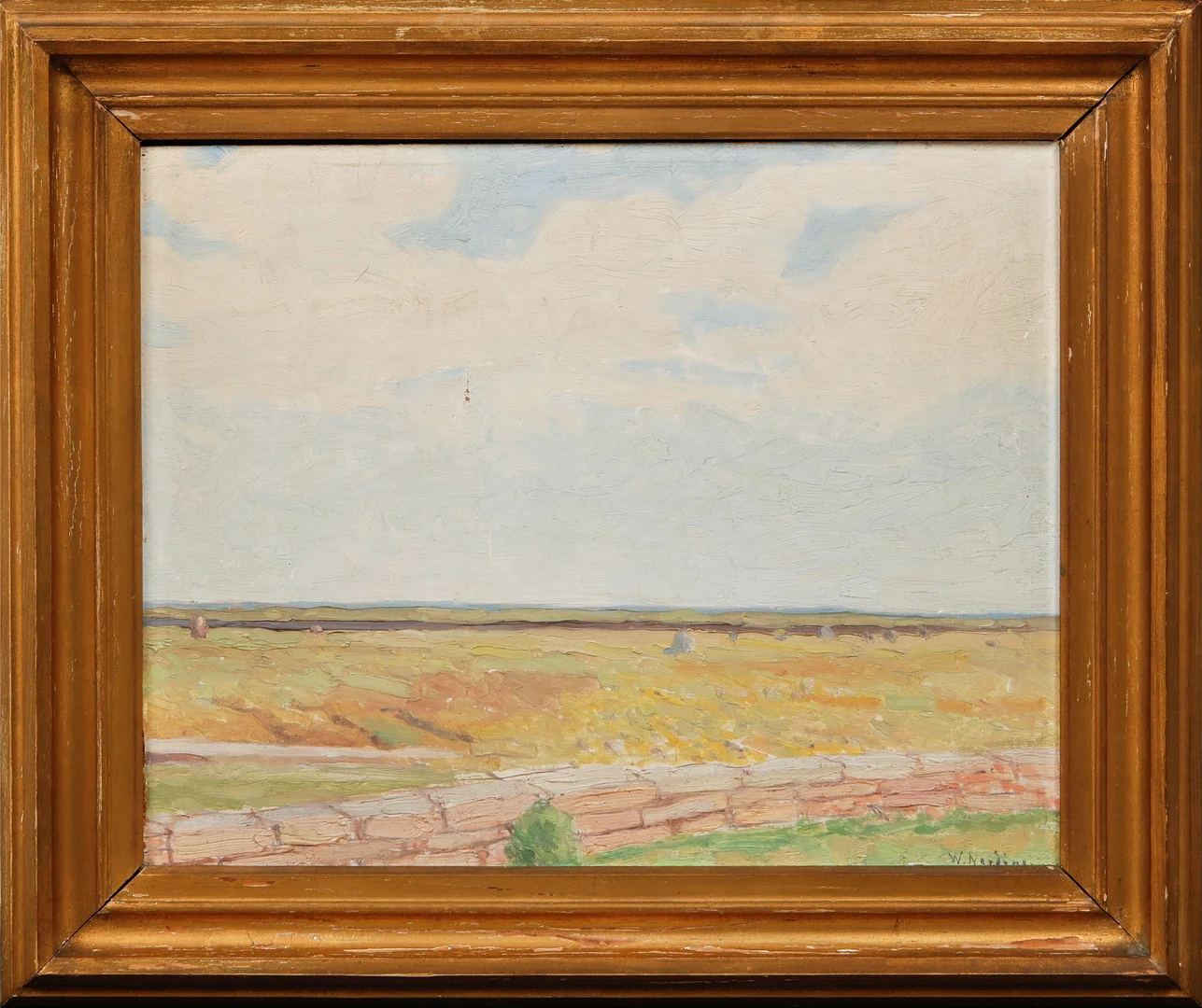 WILLIAM NORDING. Landskap, olja på pannå, signerad. — Paintings — Göteborgs Auktionsverk