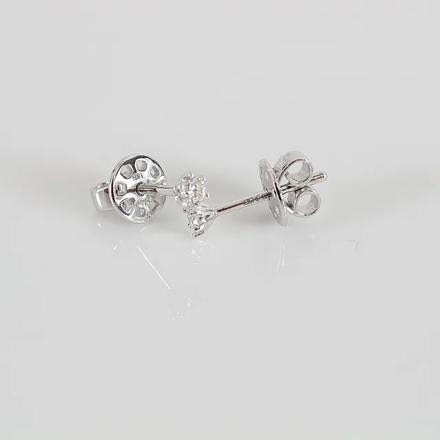 ENSTENSÖRHÄNGEN, 0,16ct, vitguld 18K.