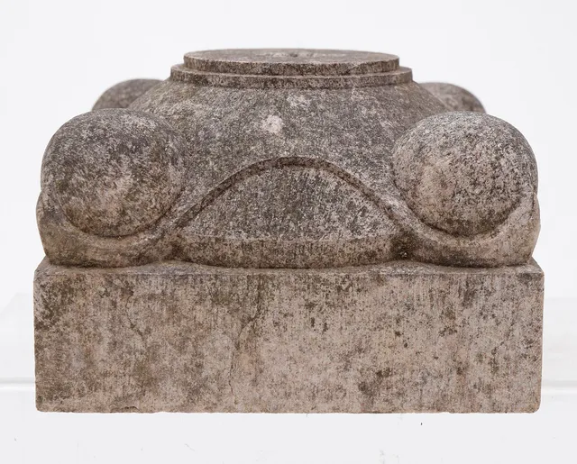 Base in carved limestone, probably Catalan, 14th or 15th Century.