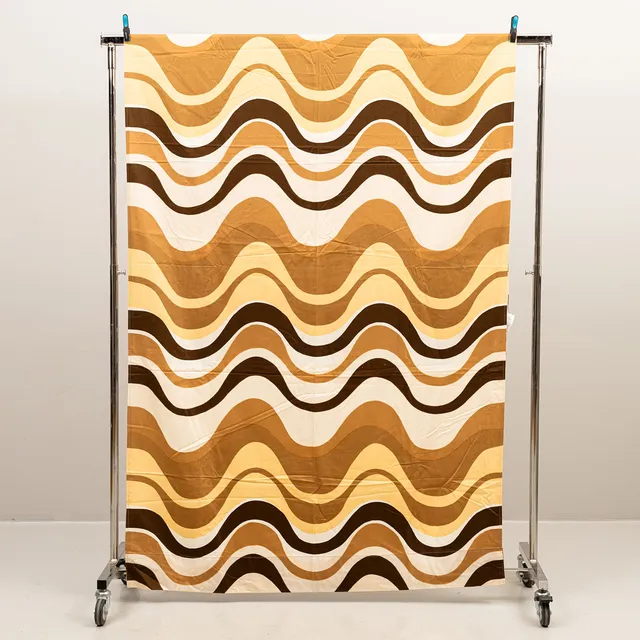MARJATTA METSOVAARA. 3 st gardinlängder, "Aalto", Tampella, Finland, ca 280 x 125 cm.