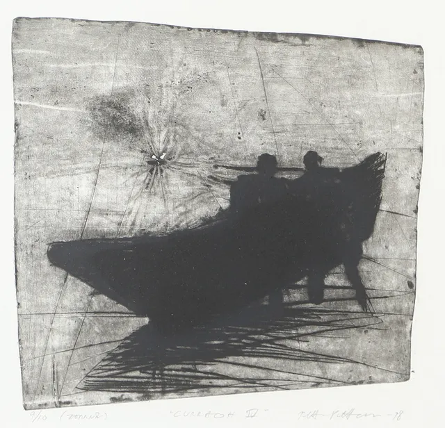 PETTER PETTERSSON. "Curraoh IV", torrnål, signerad -98, 9/10.