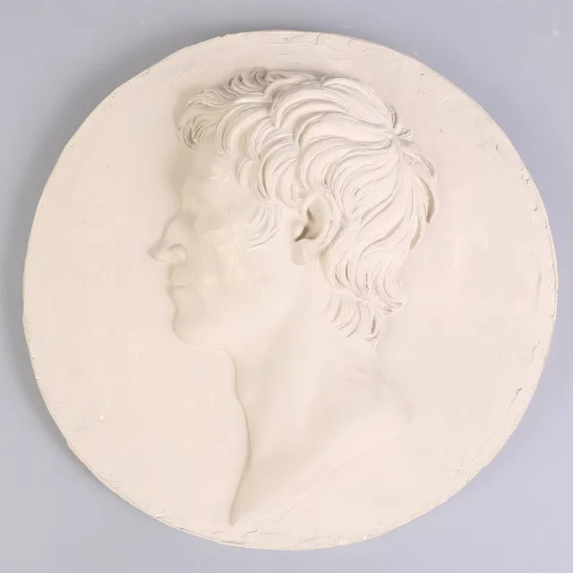 BERTEL THORVALDSEN (1770-1844). EFTER. Relief af gips, portræt af Heinrich Reinhold, 1900-tallet.