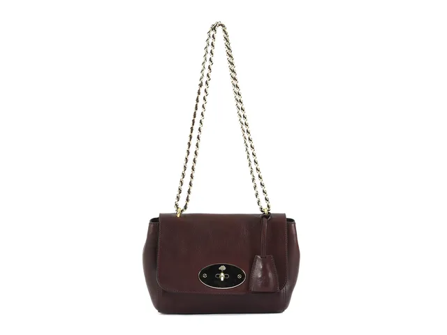VÄSKA, MULBERRY, Lily, small, oxblood, mörkröd, gulmetall, 20x14,5x7cm, dustbag, kvitto