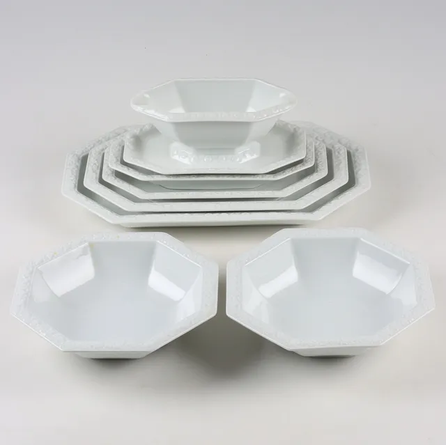 SERVISDELAR, 7 delar, porslin, "Classic rose collection", Rosenthal. 1900-tal.