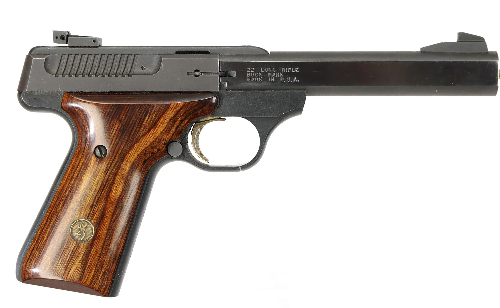 PISTOL, fabrikat Browning, modell Buck Mark, kaliber .22lr, tillv.nr 655NM14750. — Pistols — Walter Borg