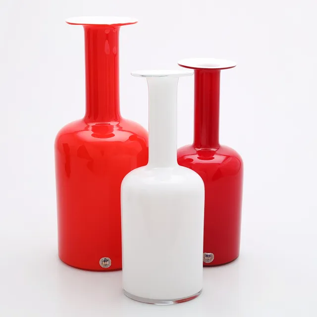 OTTO BAUER. Karaffer, 3 st, glas, Holmegaard, Danmark, 1900-talets andra hälft.