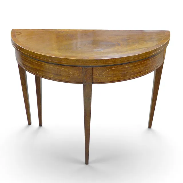A 19TH CENTURY CARD TABLE.