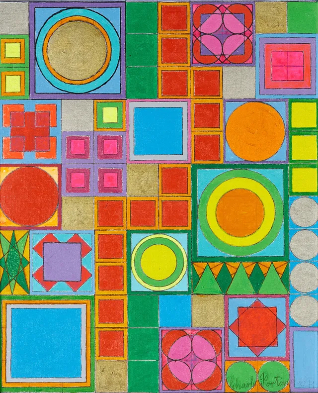 CHARLES PORTIN. "Jardin des fleurs", signerad Charles Portin, olja på duk.